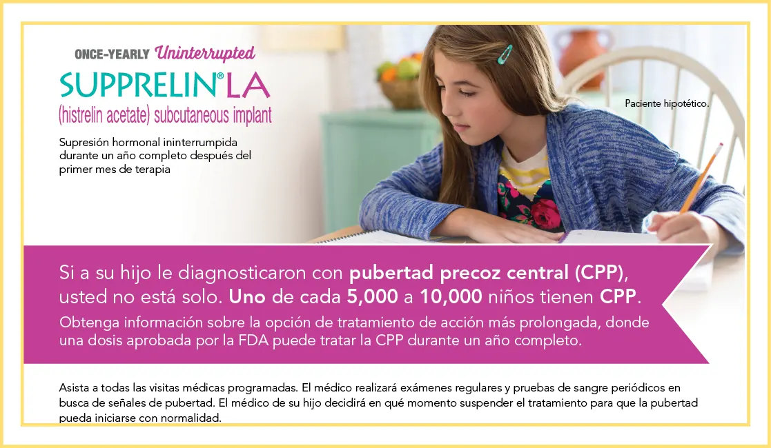 SUPPRELIN LA Spanish Caregiver Brochure